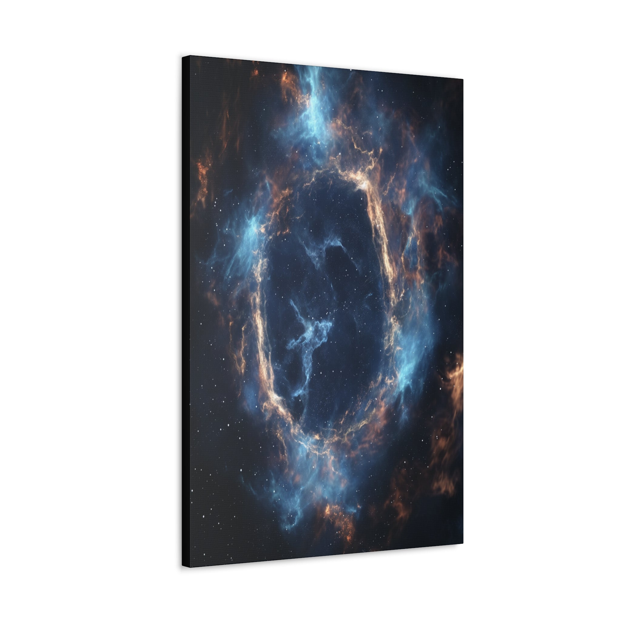 Celestial Nebula Ring In A Vibrant Canvas Print