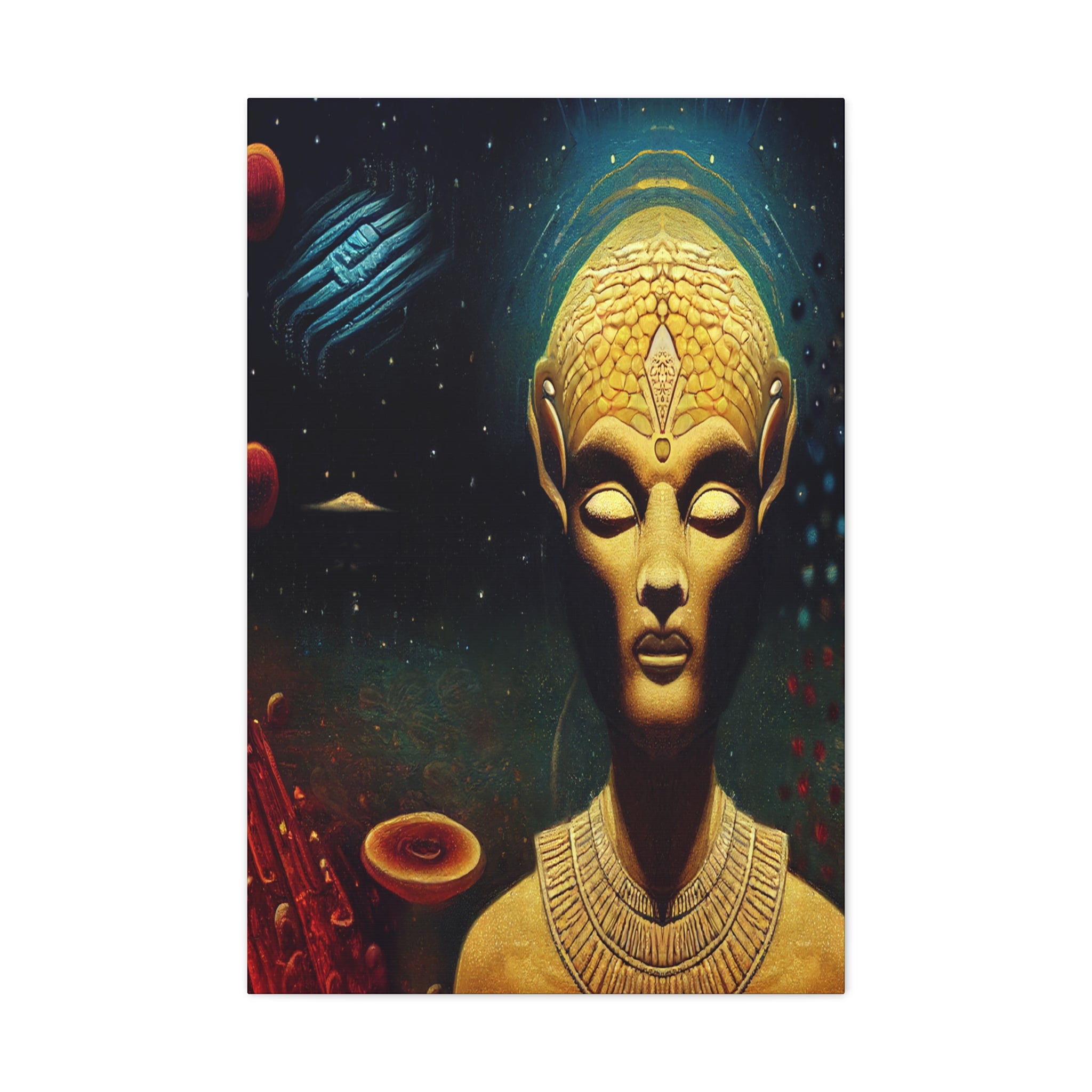 Wall Art Canvas ‘Vintage Space Gods, Alien Enigma Of The Cosmos’