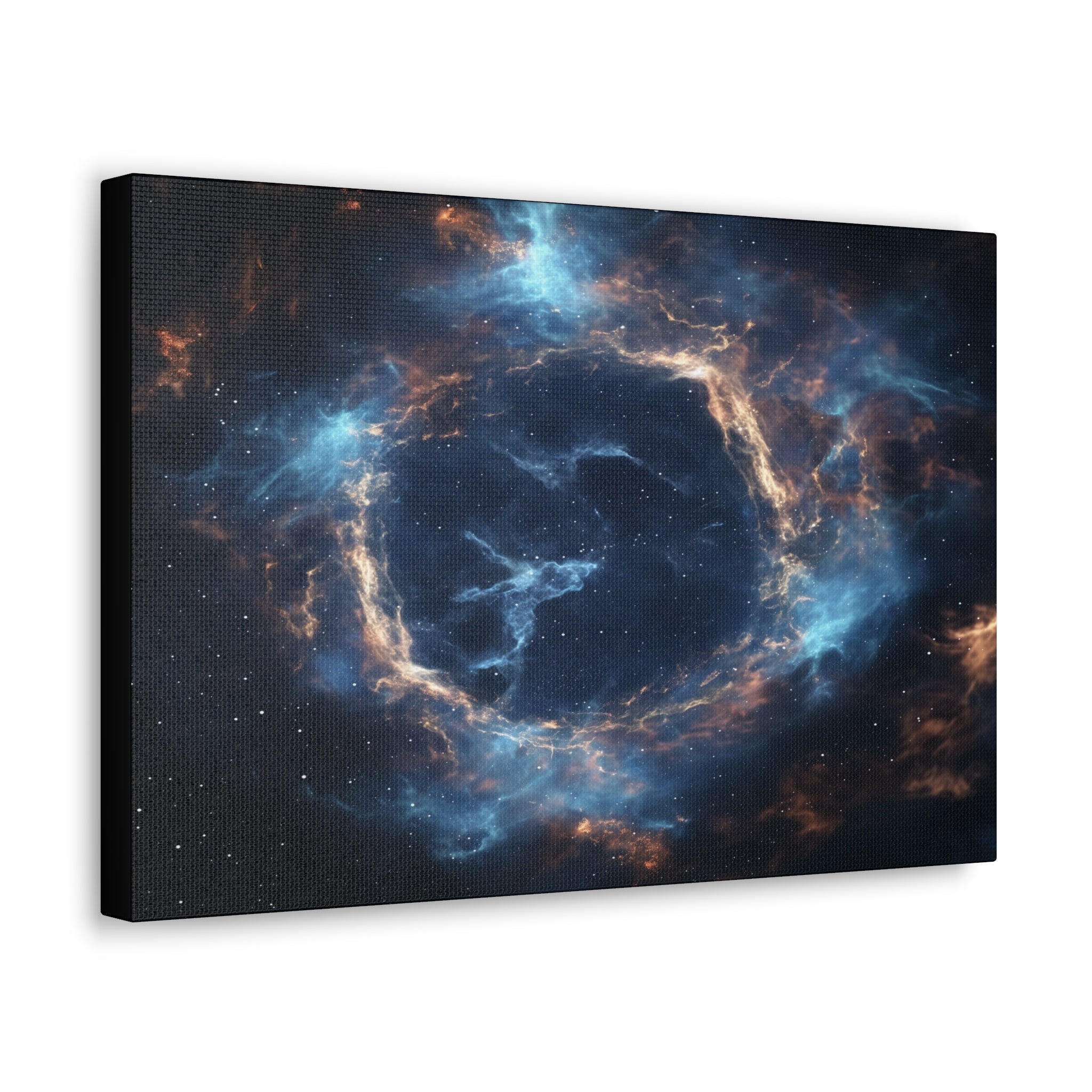 Celestial Nebula Ring In A Vibrant Canvas Print