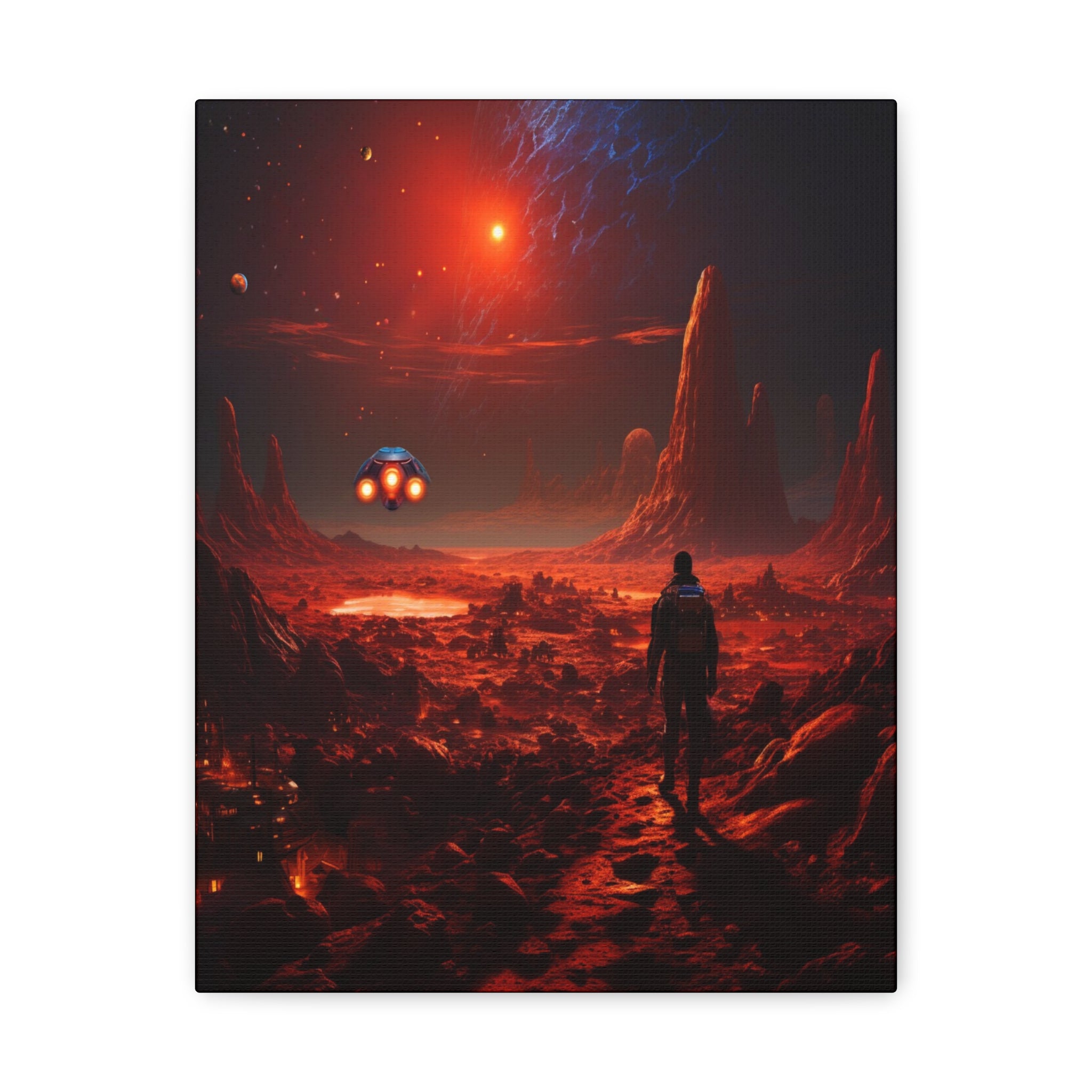 Wall Art Canvas, Red Planet Expedition, A Rich Vibrant Matt Finish