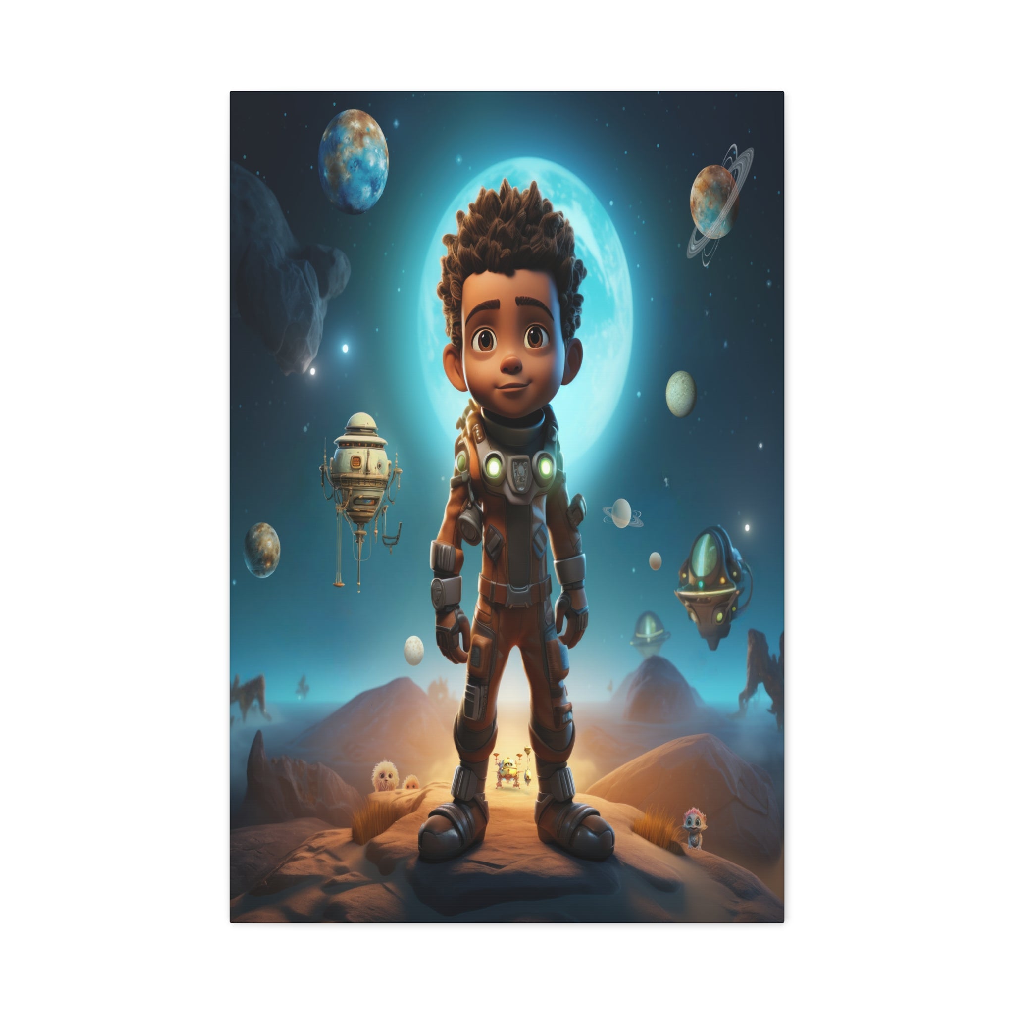 Wall Art Canvas ‘Chasing Infinity’ ‘The Ethereal Wanderer’ In A Vibrant Matt Color Display