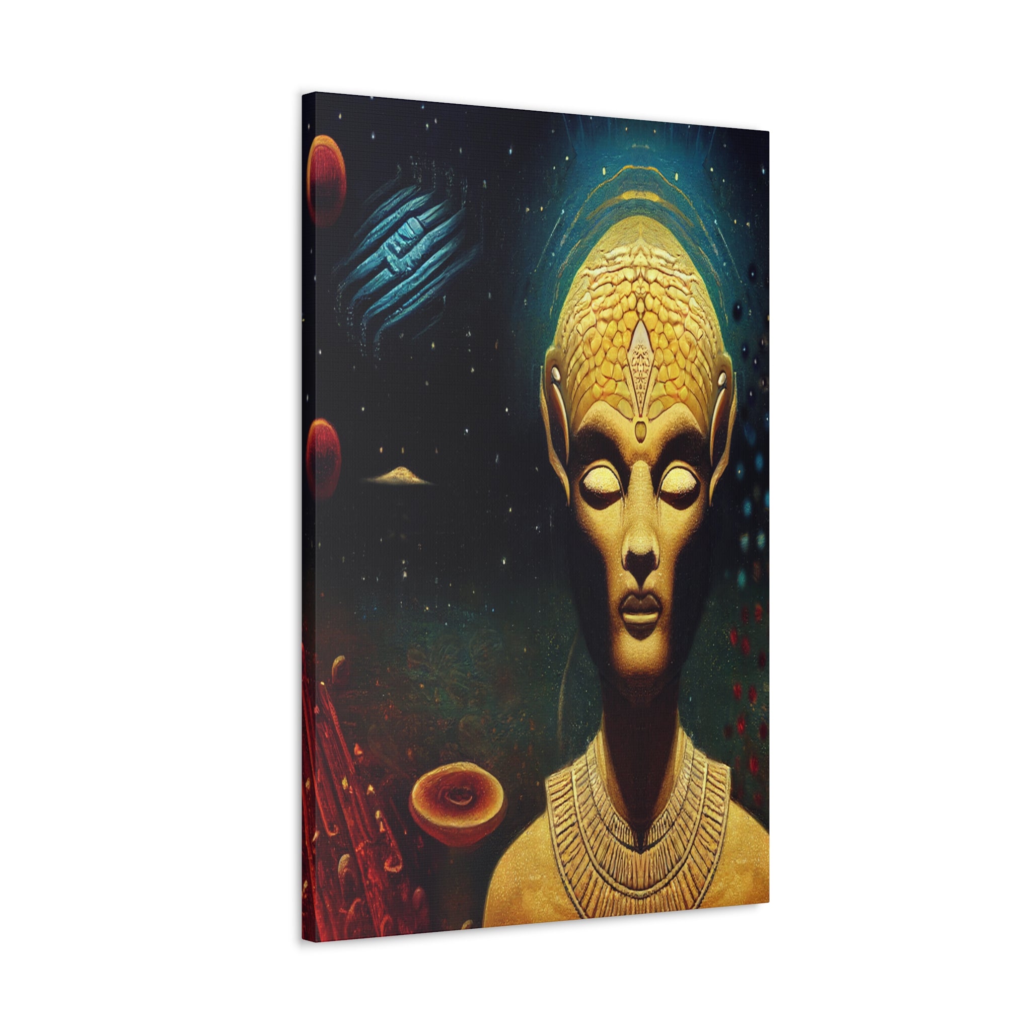 Wall Art Canvas ‘Vintage Space Gods, Alien Enigma Of The Cosmos’