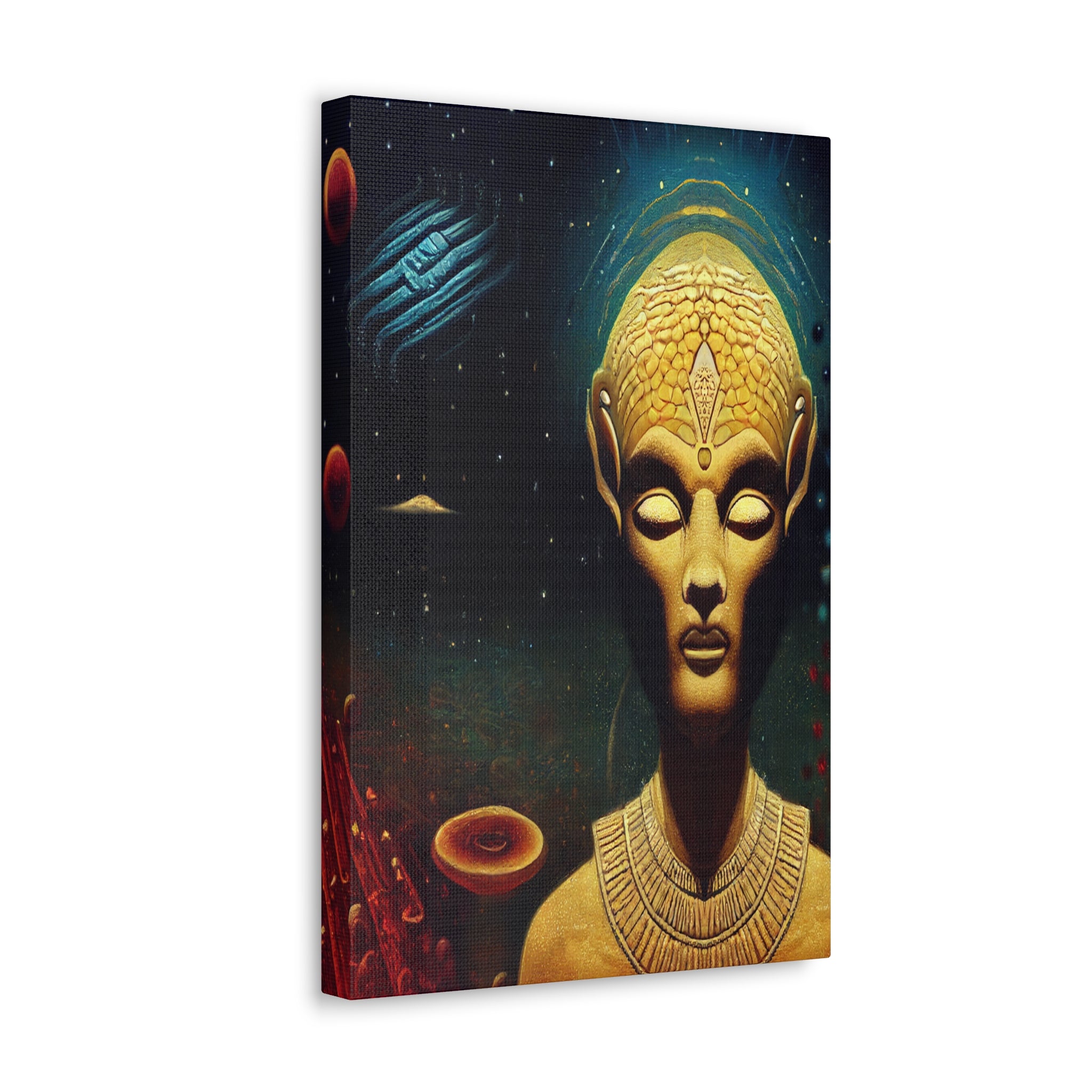 Wall Art Canvas ‘Vintage Space Gods, Alien Enigma Of The Cosmos’