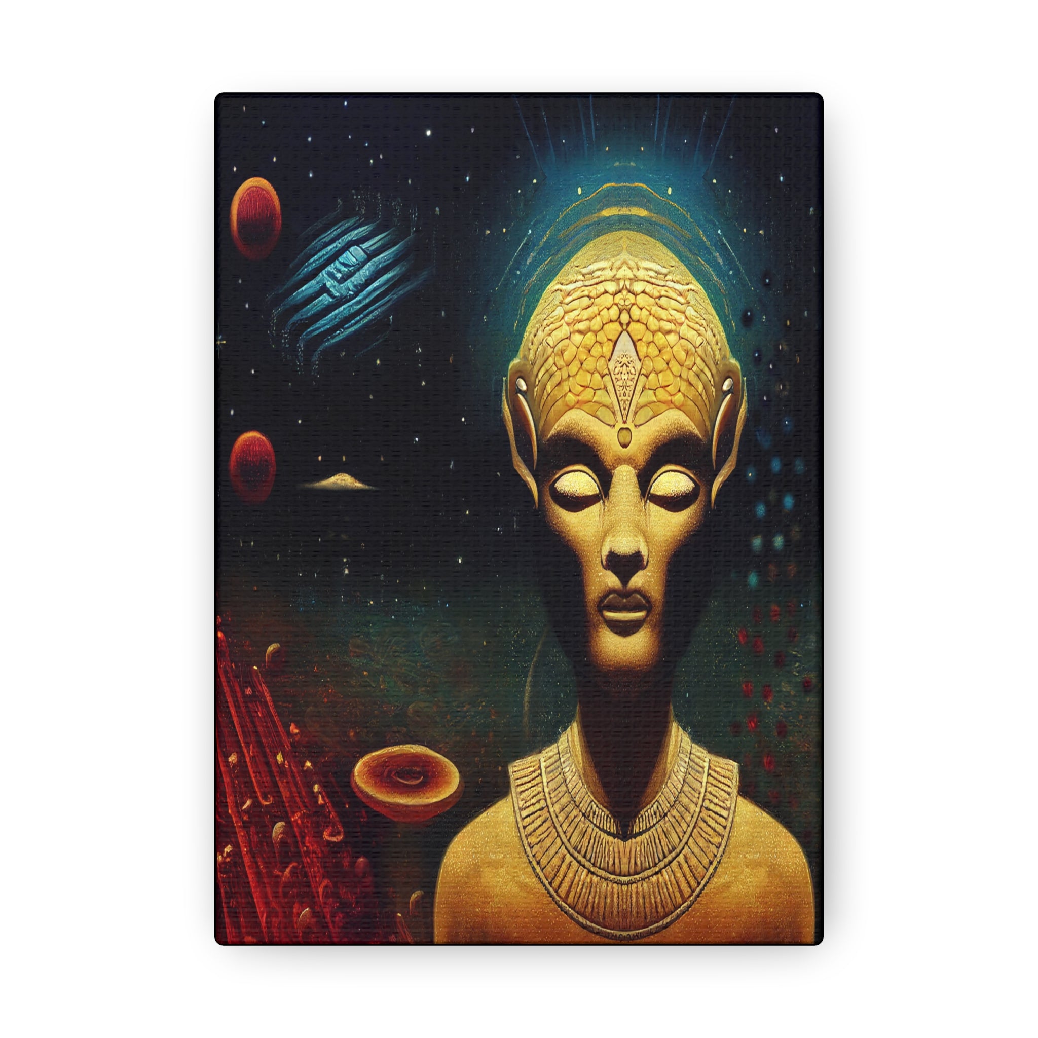 Wall Art Canvas ‘Vintage Space Gods, Alien Enigma Of The Cosmos’