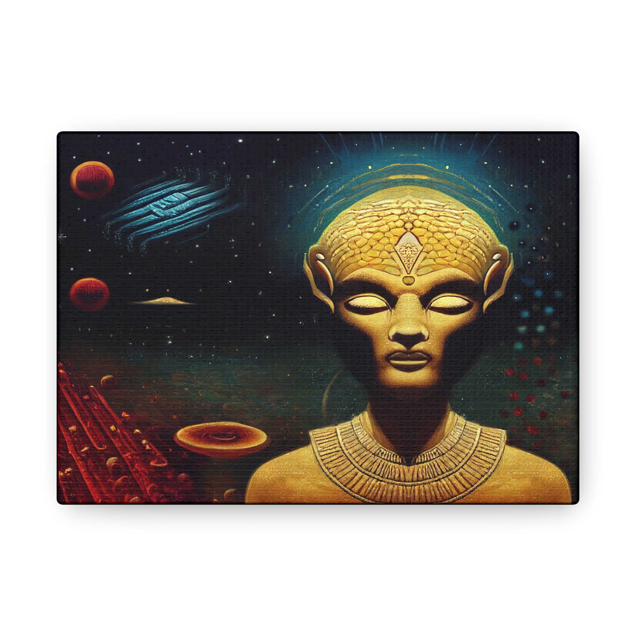 Wall Art Canvas ‘Vintage Space Gods, Alien Enigma Of The Cosmos’
