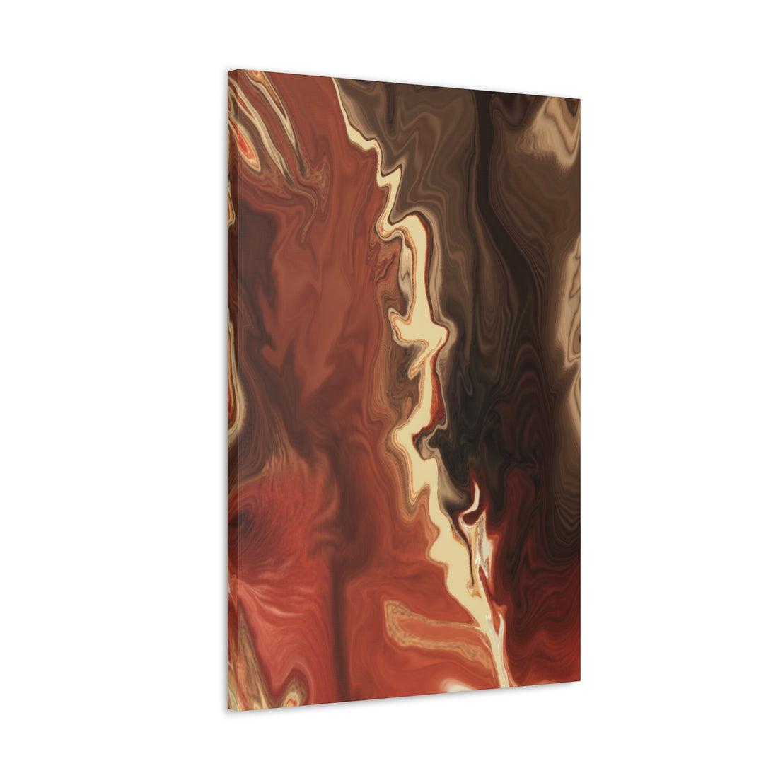 Autumn Harmony Abstract Art, Fall Home Decor, Earth Tones, Rustic Interior Accent, Canvas Print.