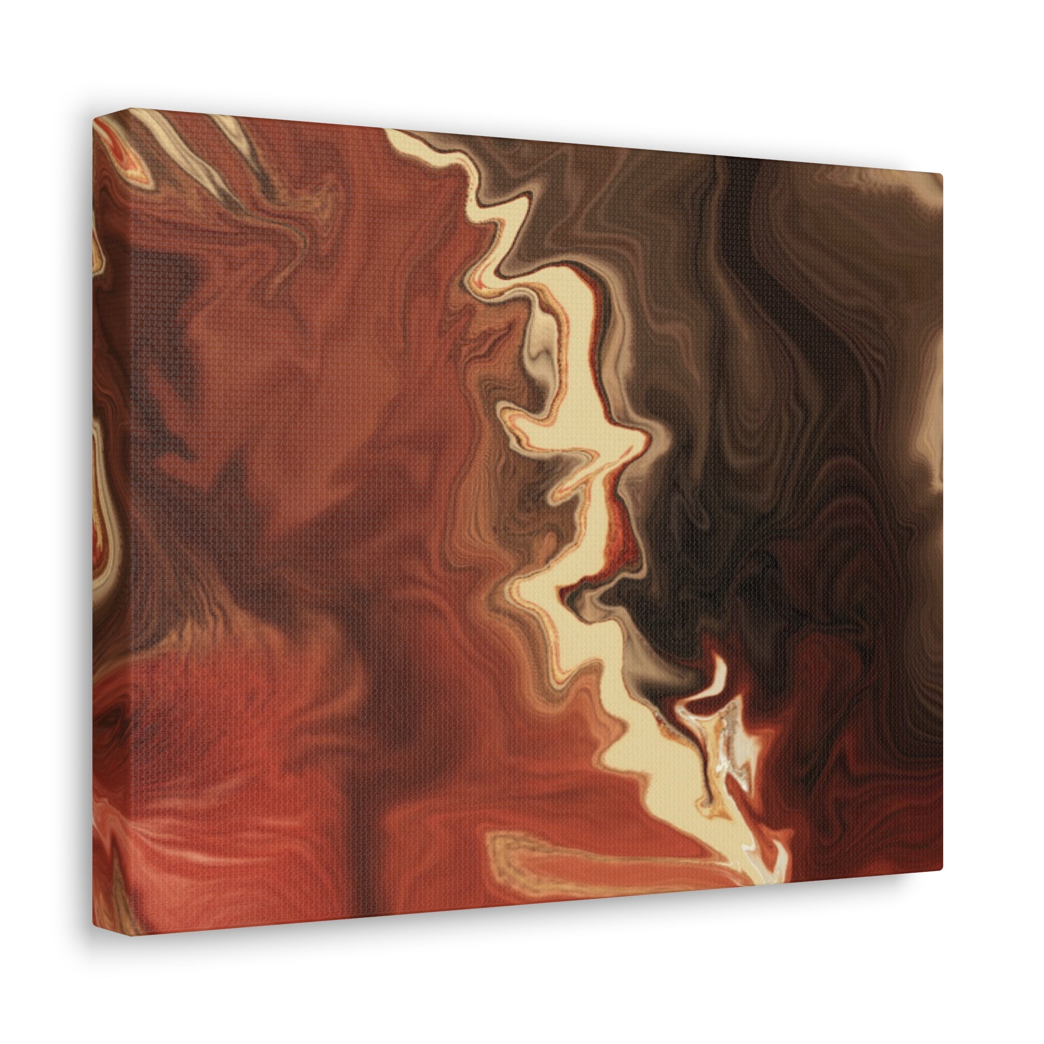 Autumn Harmony Abstract Art, Fall Home Decor, Earth Tones, Rustic Interior Accent, Canvas Print.