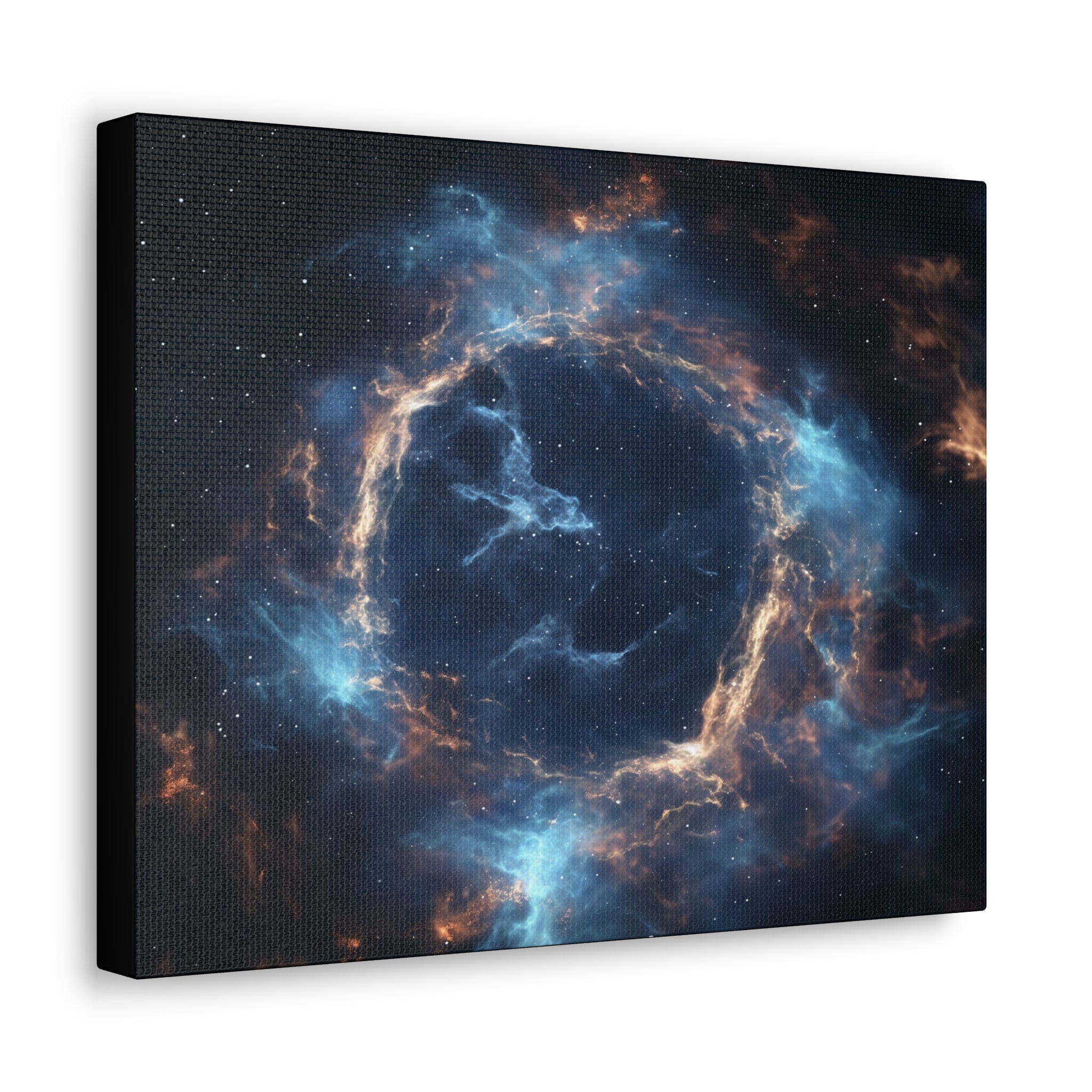 Celestial Nebula Ring In A Vibrant Canvas Print