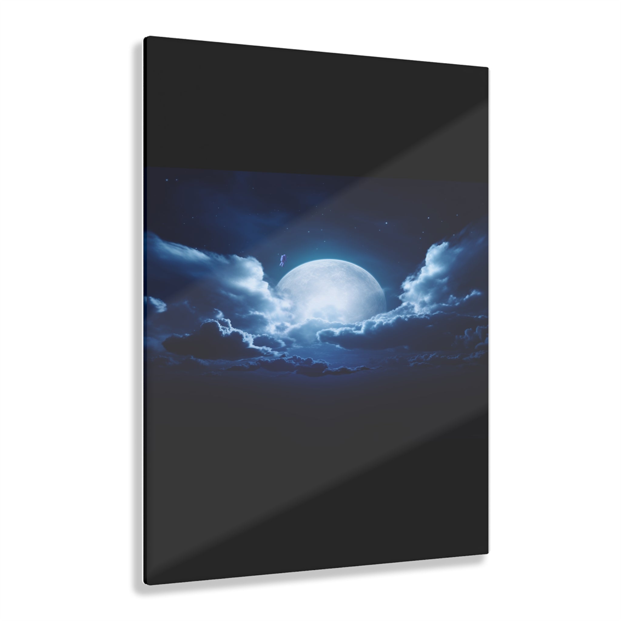 「MOON.」CLARITY ART Acrylic Wall Art “Moon Walk The Lunar Voyager” 14”x11” – AiVisa