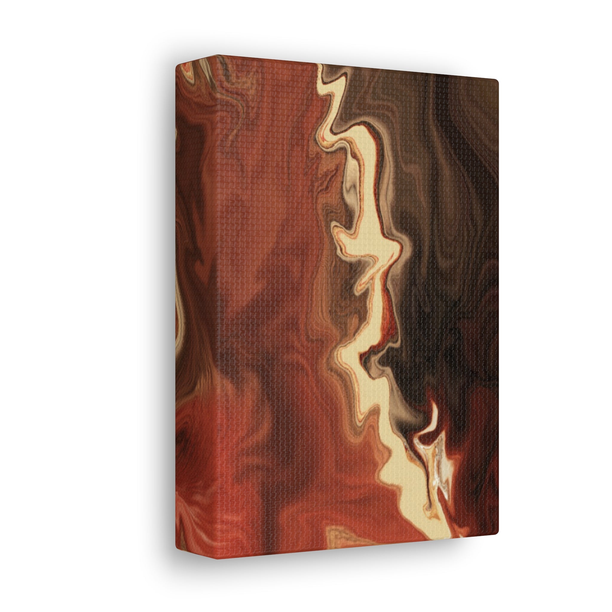 Autumn Harmony Abstract Art, Fall Home Decor, Earth Tones, Rustic Interior Accent, Canvas Print.