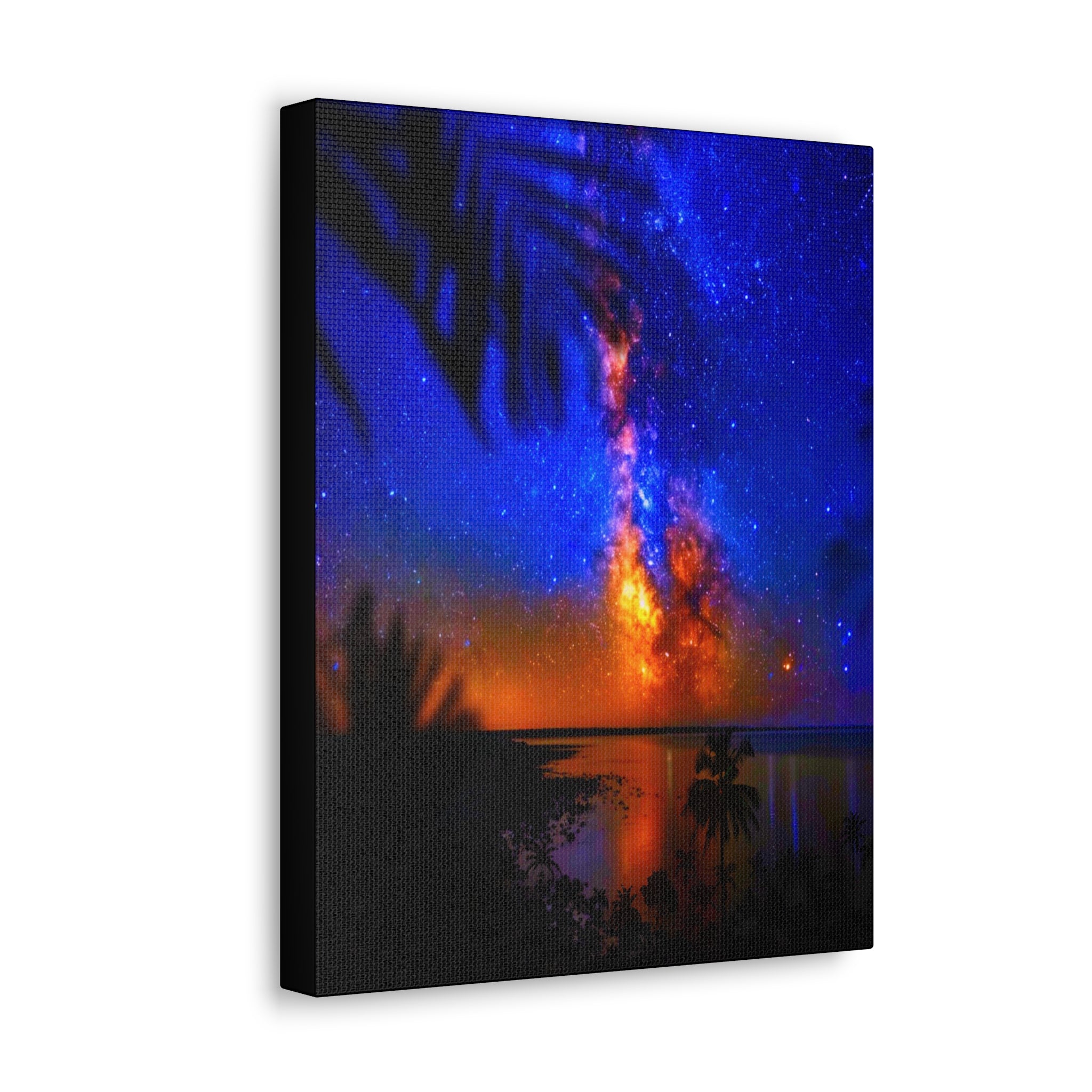 ‘Galactic Shores’ A Serene Setting for a Vibrant ‘Milky Way’ Canvas Print
