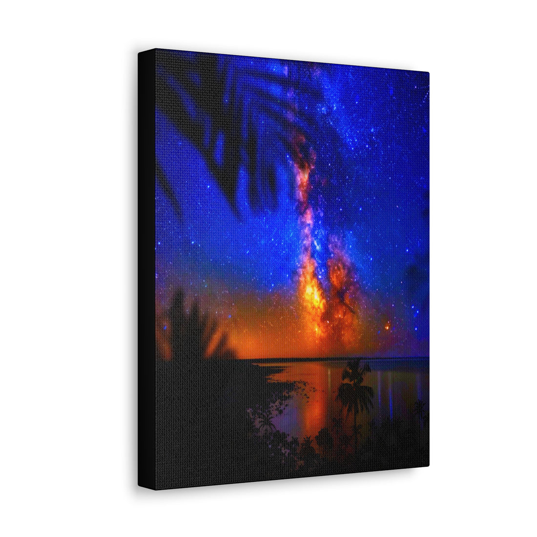 ‘Galactic Shores’ A Serene Setting for a Vibrant ‘Milky Way’ Canvas Print