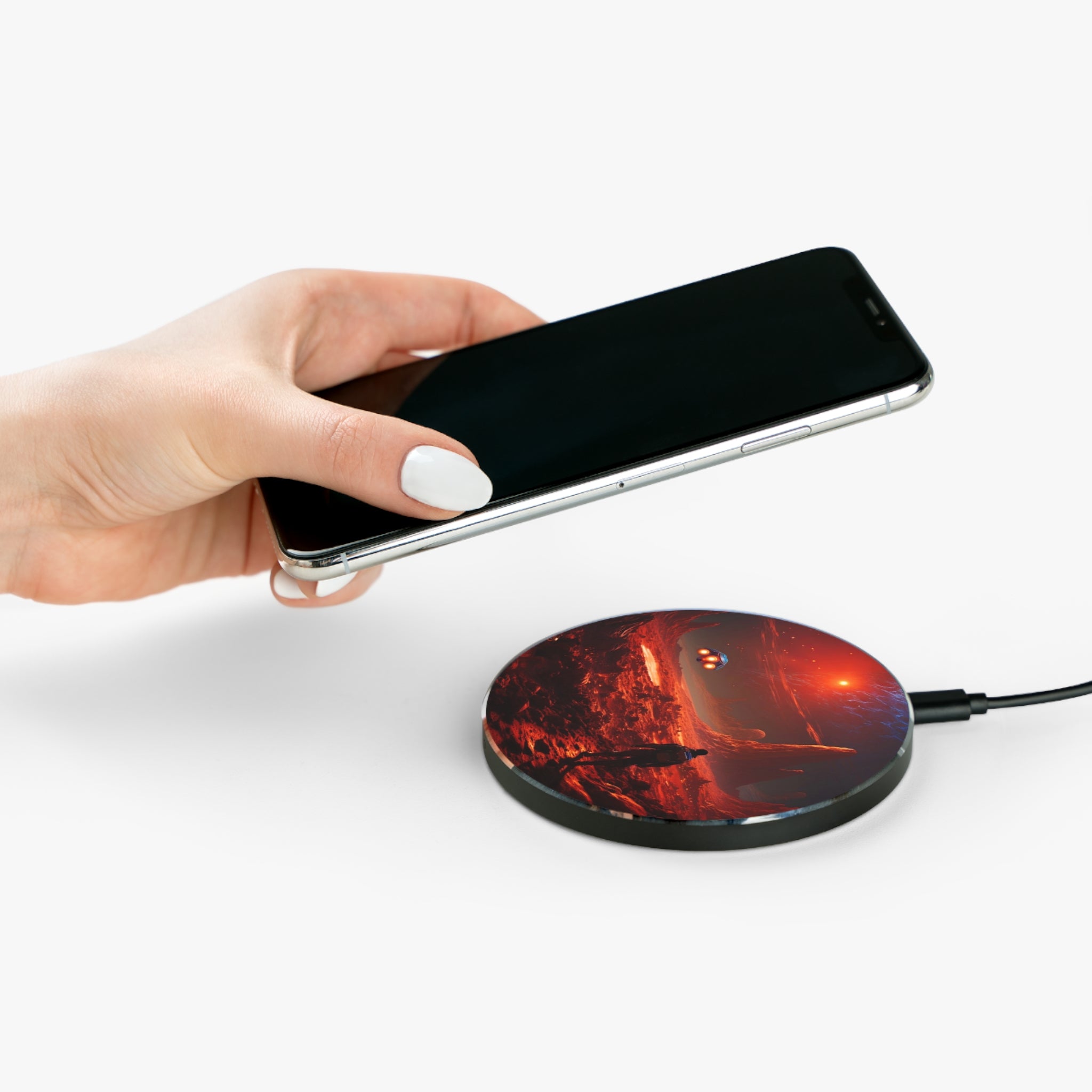 Wireless Charger - Red Horizon Mouse Wall Charger