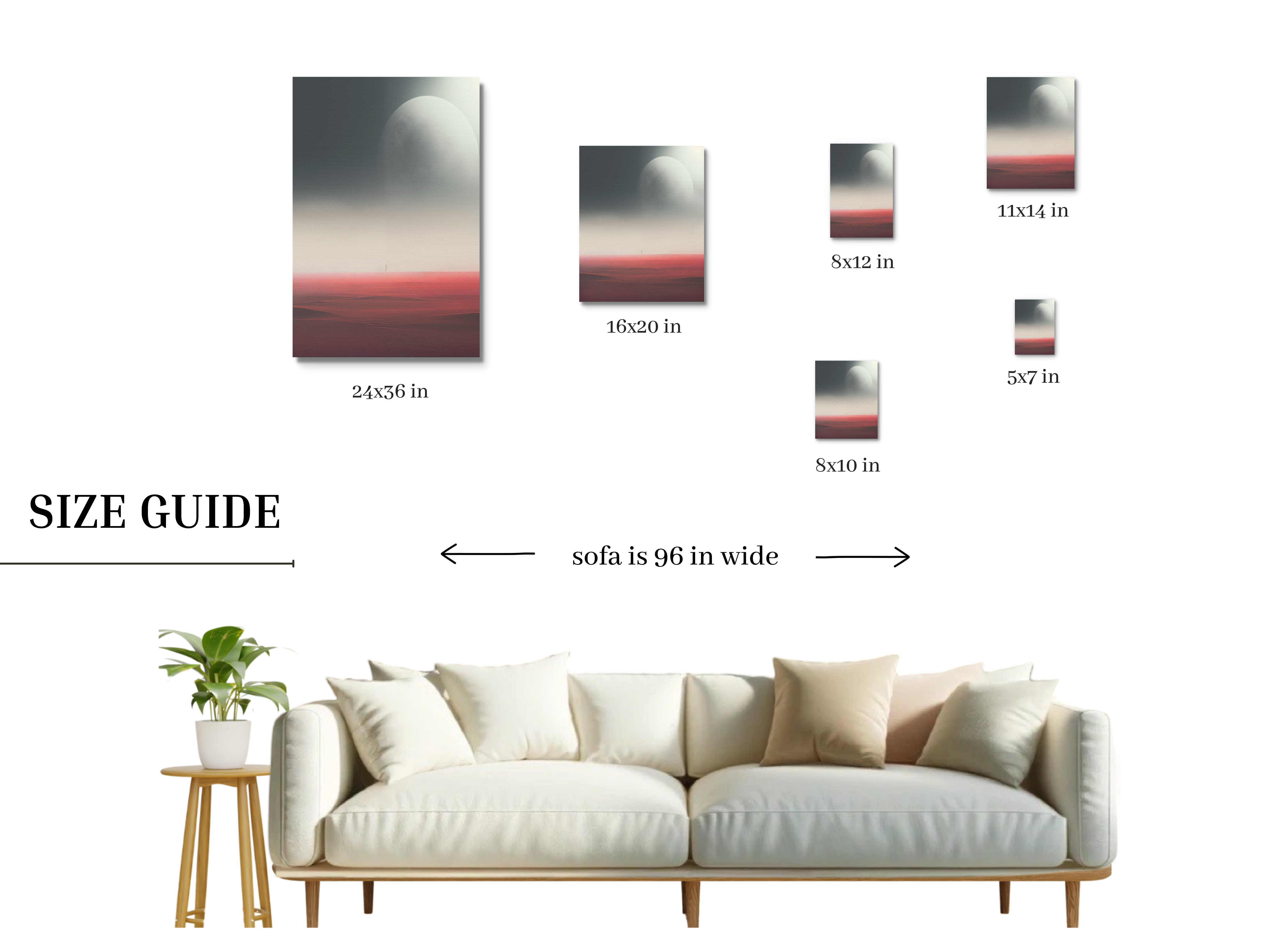 Serene Celestial Oasis Vibrant Canvas Print