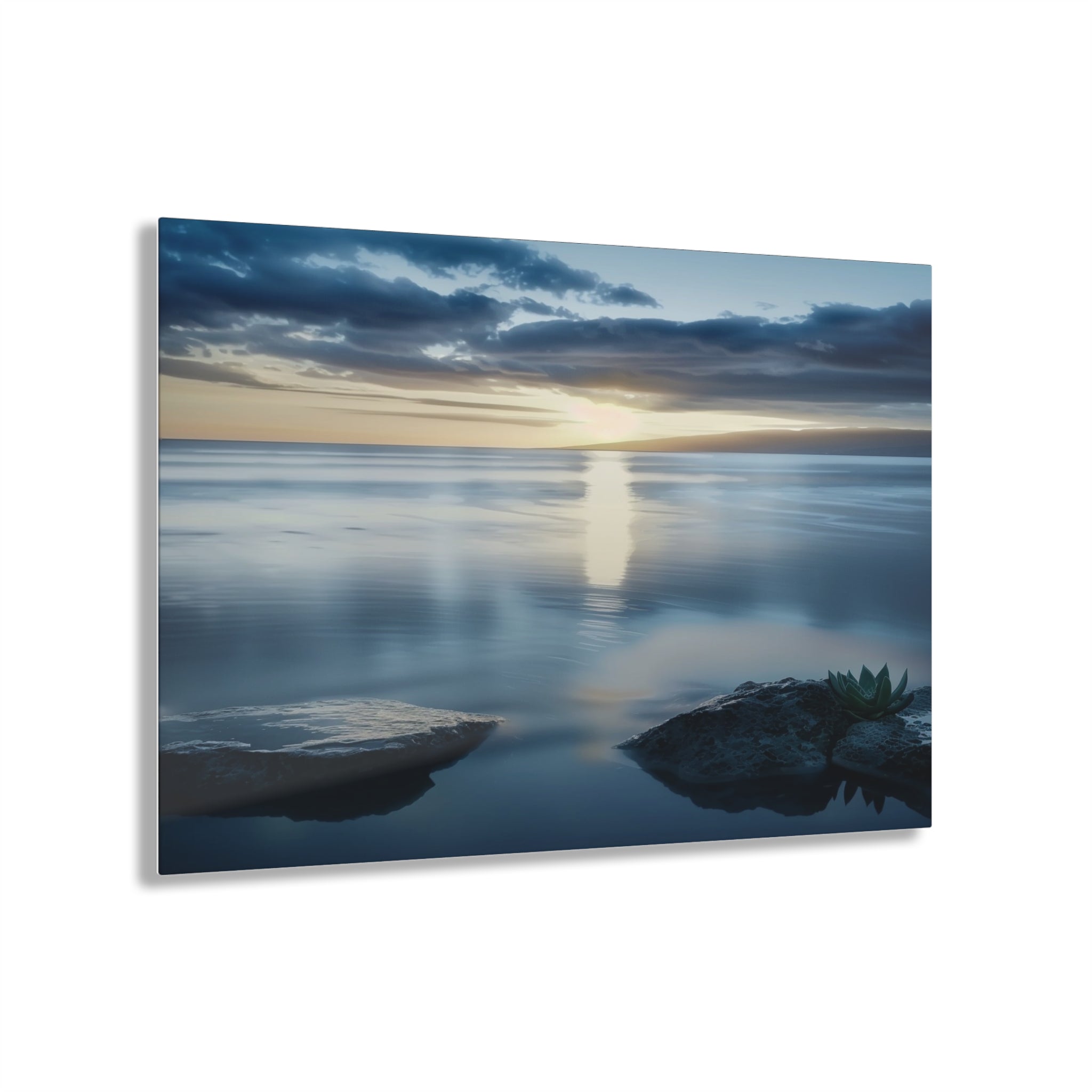 Acrylic Wall Art, Tranquil Sunset Serenity  Nature, Relaxation Peaceful