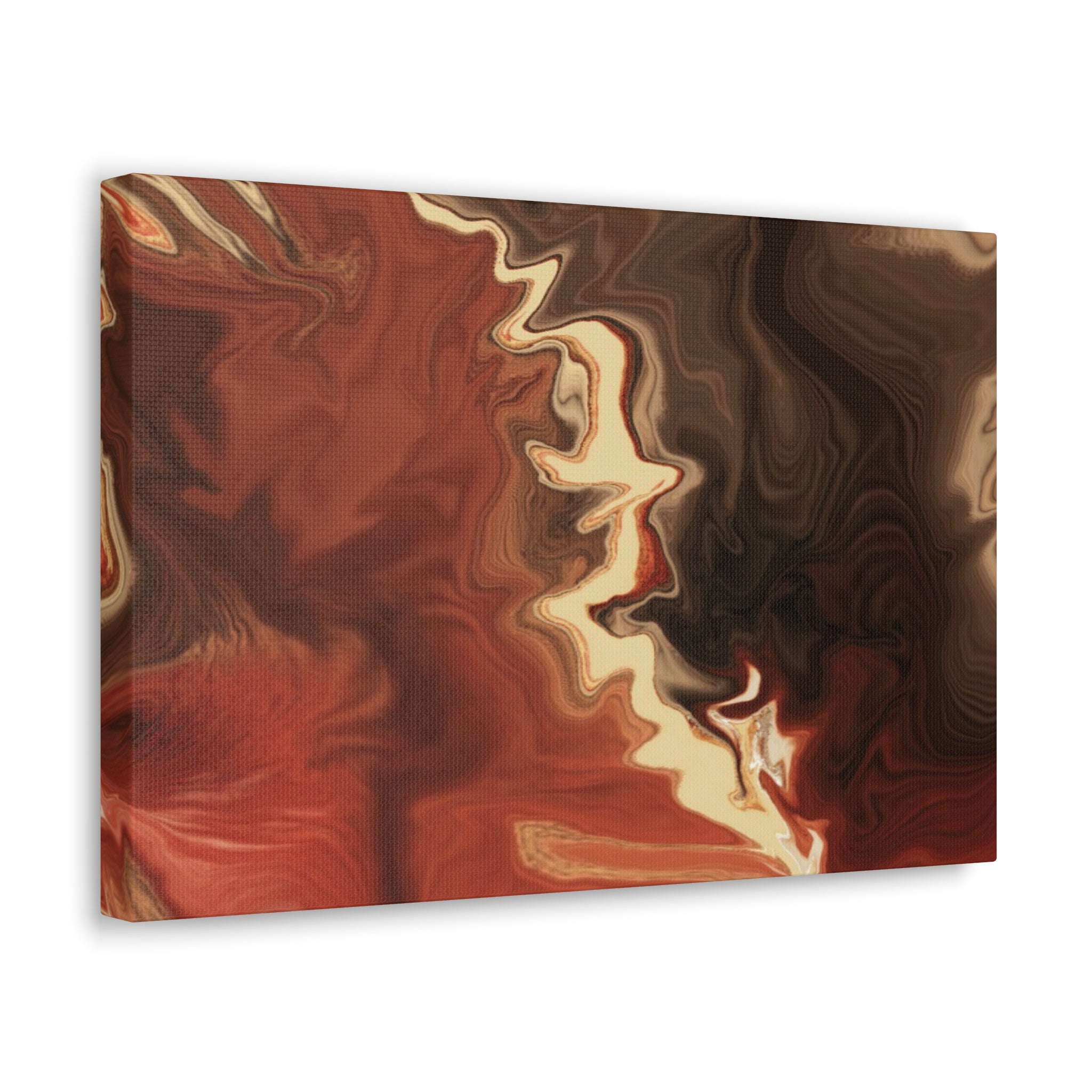 Autumn Harmony Abstract Art, Fall Home Decor, Earth Tones, Rustic Interior Accent, Canvas Print.