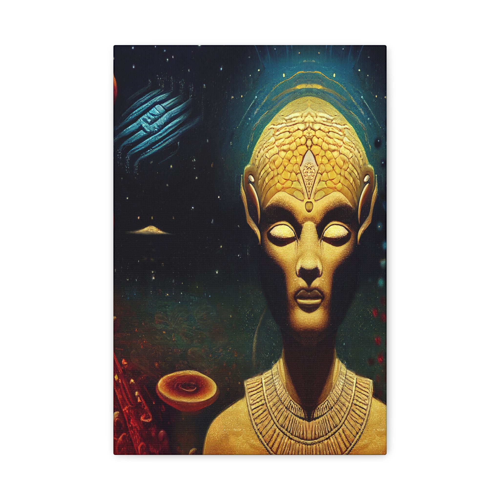 Wall Art Canvas ‘Vintage Space Gods, Alien Enigma Of The Cosmos’