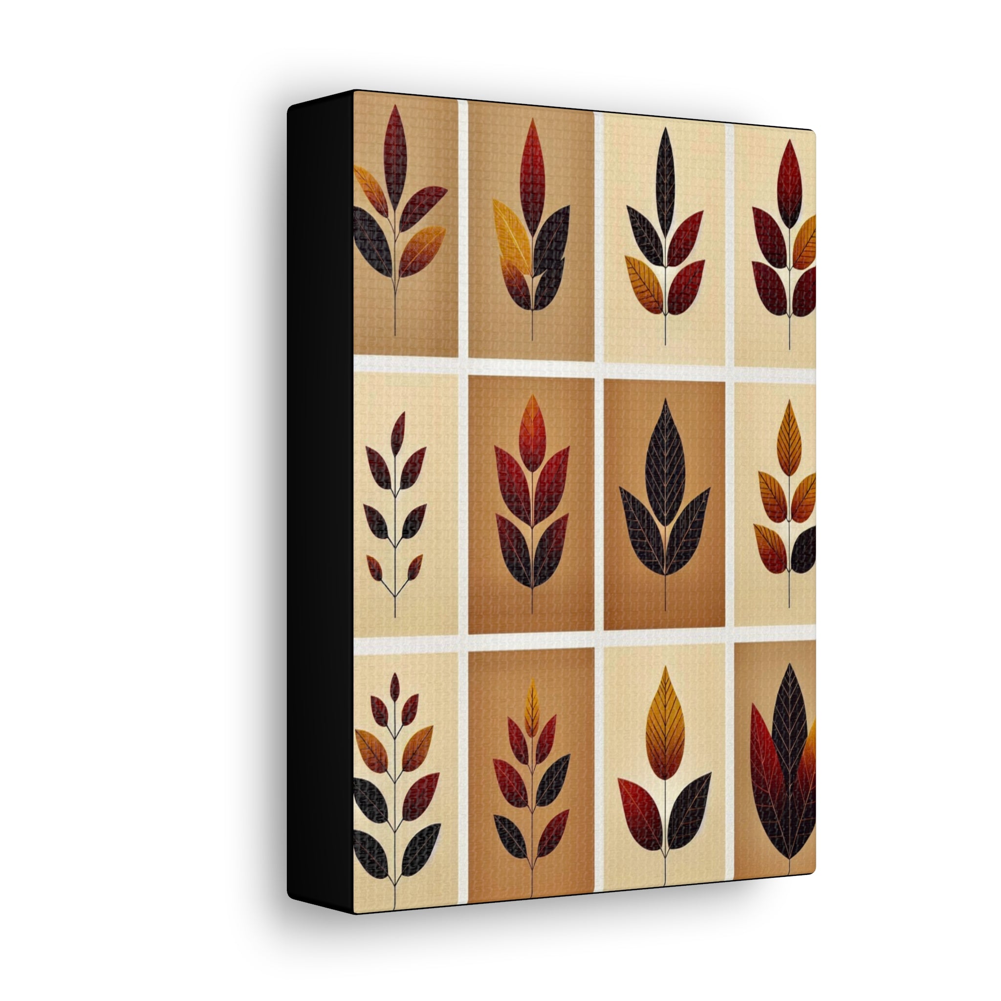 Autumn Leaves Collection - Minimalist Wall Art Fall Season Decor, Canvas Print.