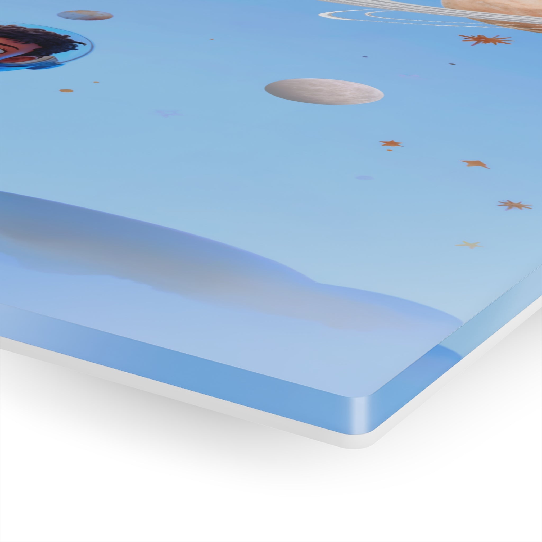 Acrylic Wall Art “Child of the Cosmos” In a Serene Whimsical 14”x11” Display