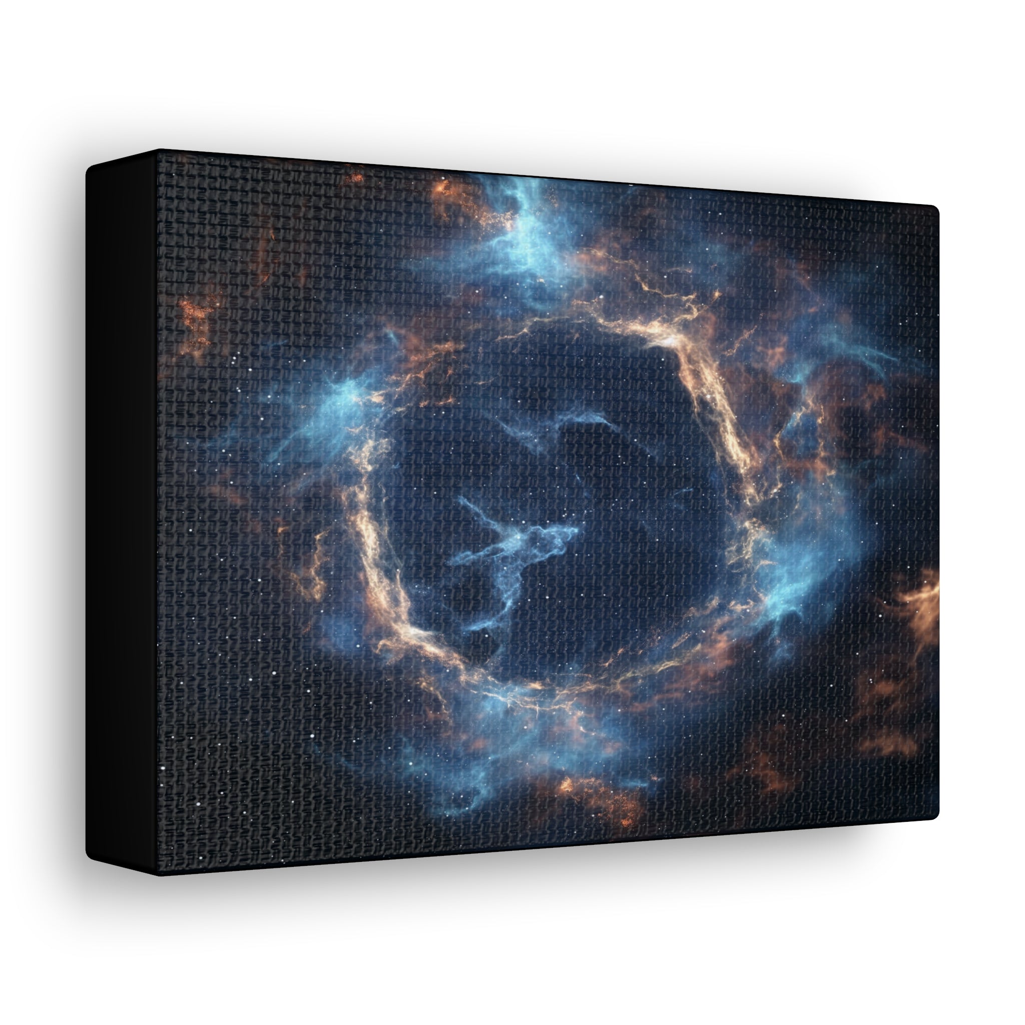 Celestial Nebula Ring In A Vibrant Canvas Print