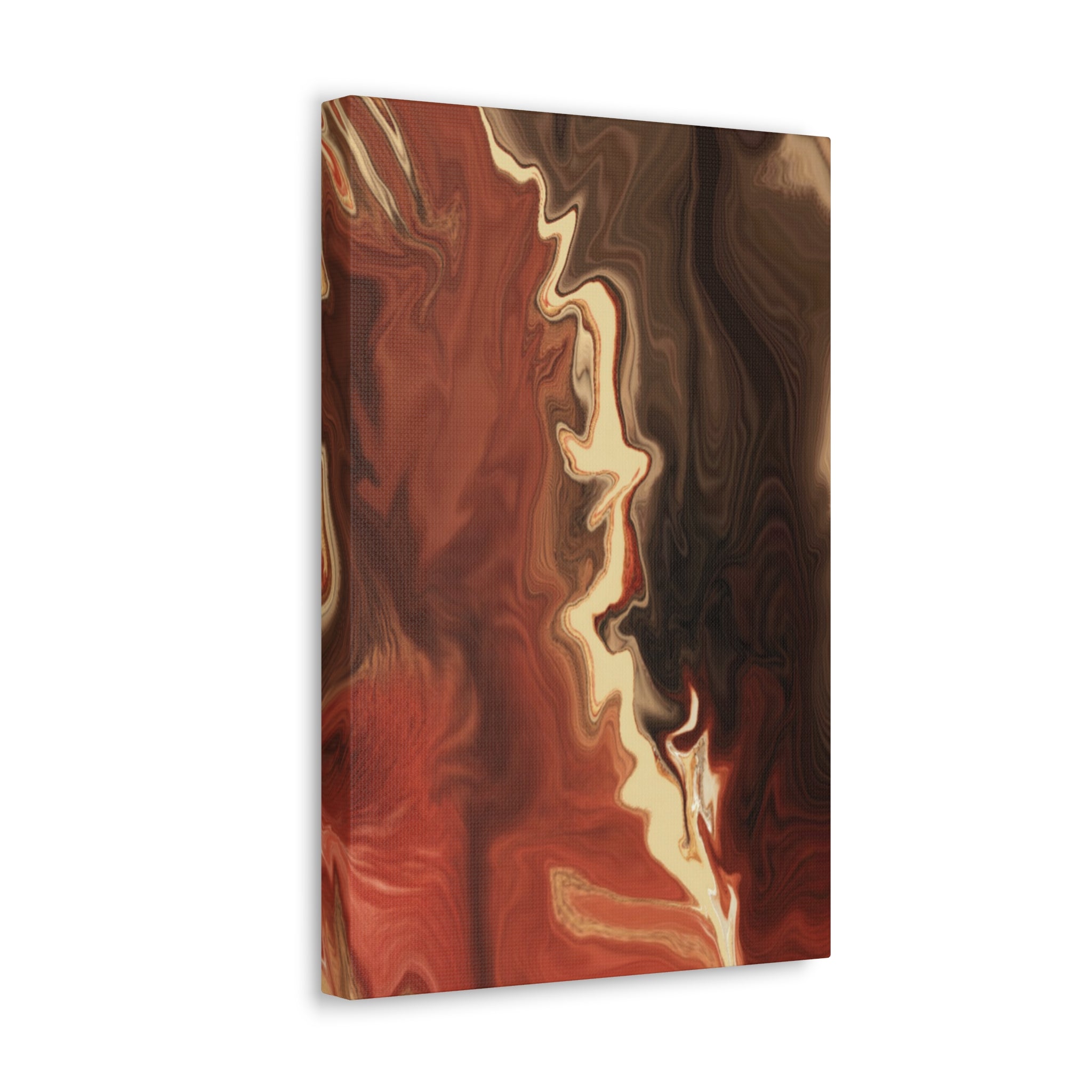 Autumn Harmony Abstract Art, Fall Home Decor, Earth Tones, Rustic Interior Accent, Canvas Print.