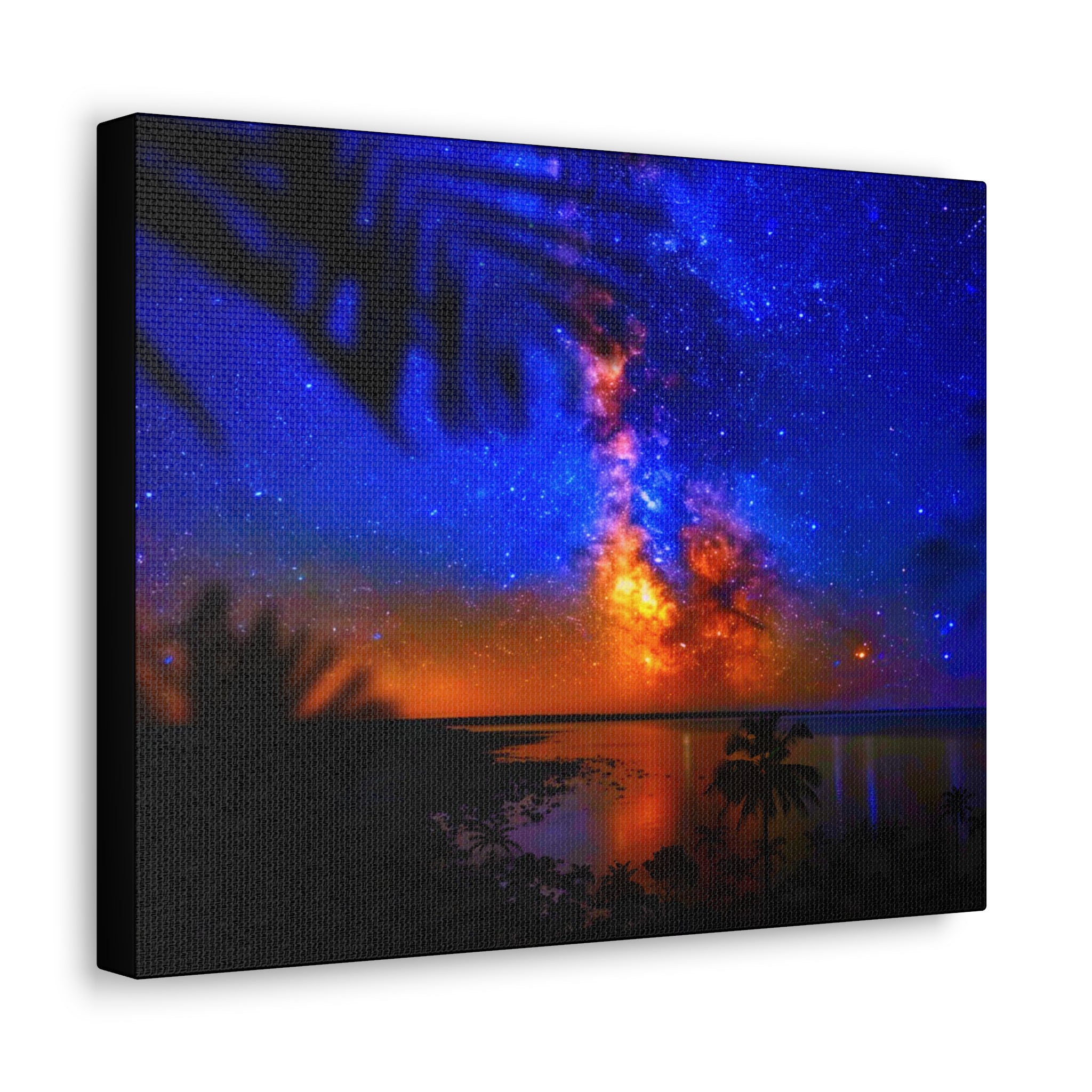 ‘Galactic Shores’ A Serene Setting for a Vibrant ‘Milky Way’ Canvas Print