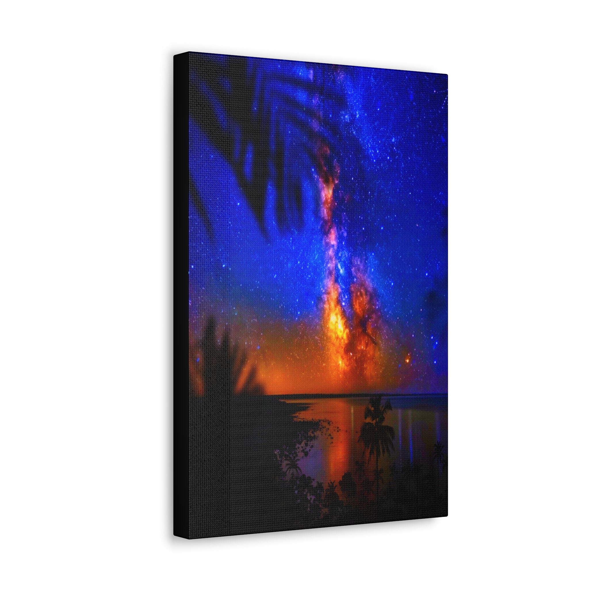 ‘Galactic Shores’ A Serene Setting for a Vibrant ‘Milky Way’ Canvas Print