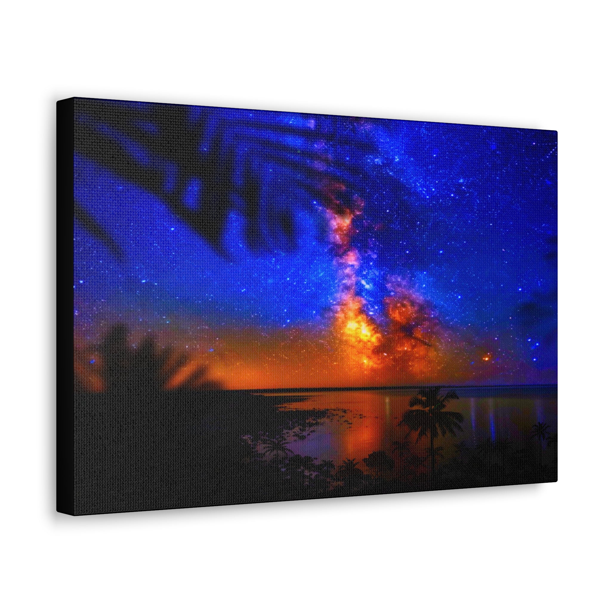 ‘Galactic Shores’ A Serene Setting for a Vibrant ‘Milky Way’ Canvas Print