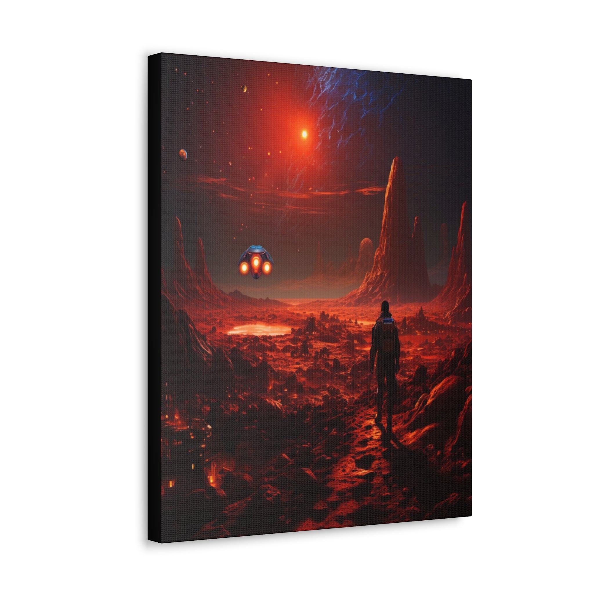 Wall Art Canvas, Red Planet Expedition, A Rich Vibrant Matt Finish
