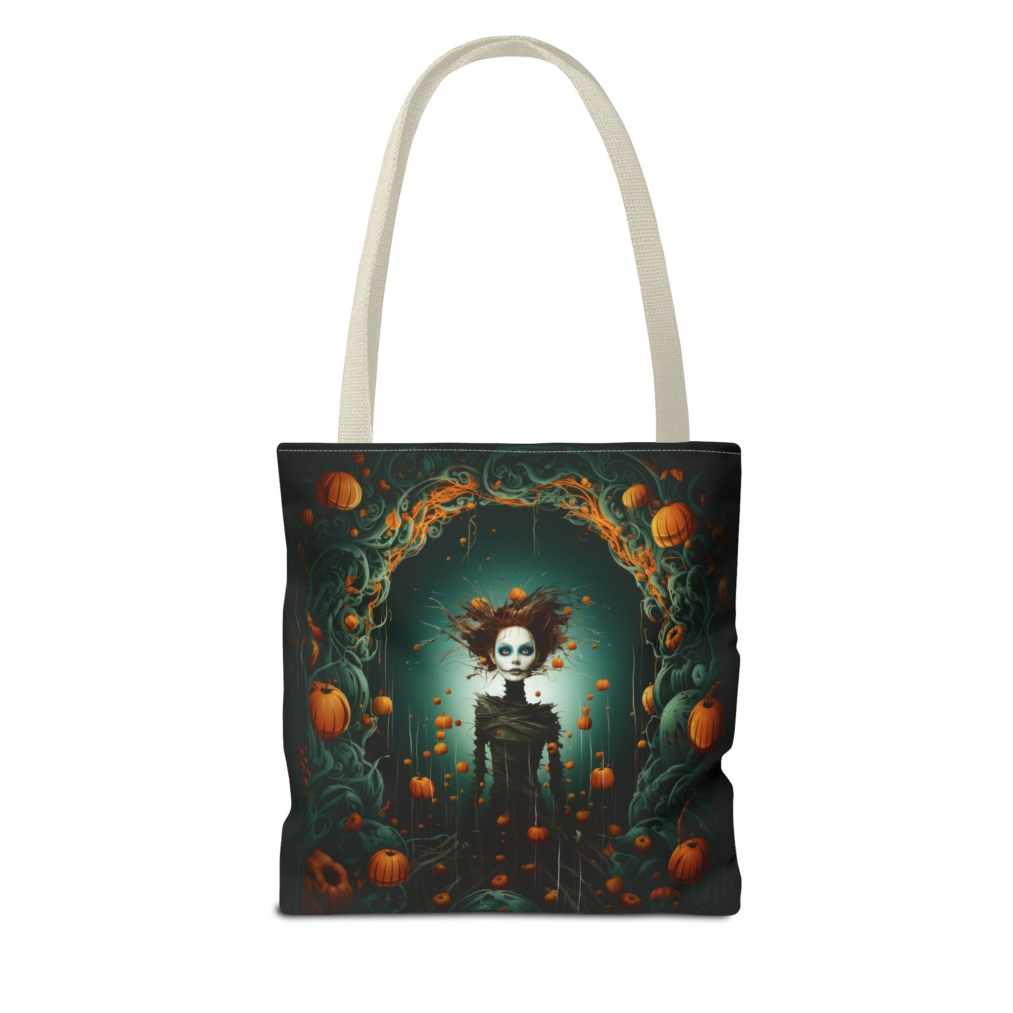 Pumpkin Spirit Guardian Tote Bag, Sturdy Tote In Rich Print