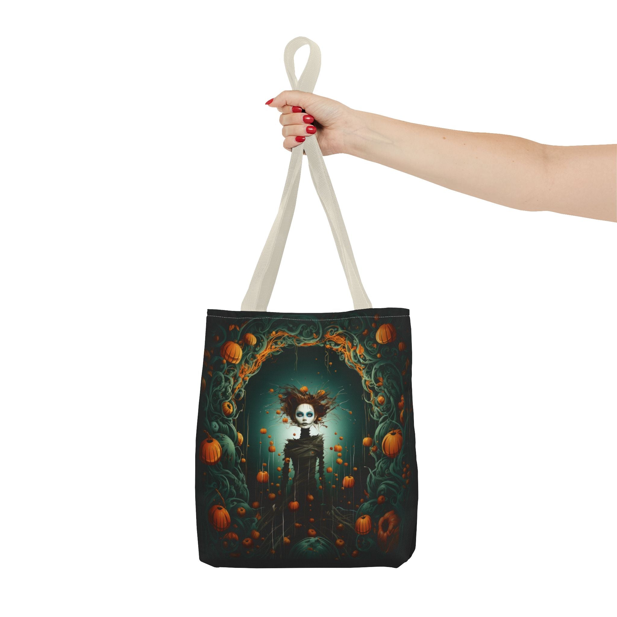 Pumpkin Spirit Guardian Tote Bag, Sturdy Tote In Rich Print