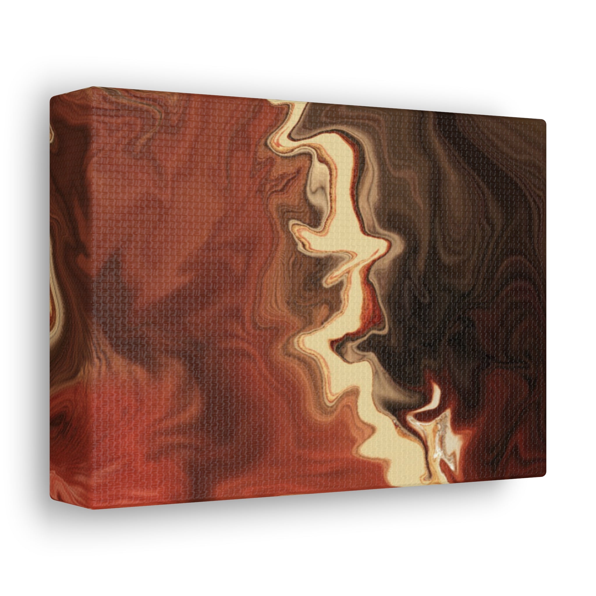 Autumn Harmony Abstract Art, Fall Home Decor, Earth Tones, Rustic Interior Accent, Canvas Print.