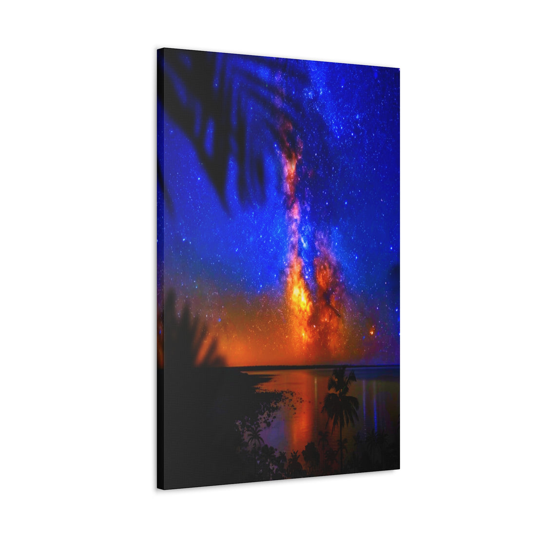 ‘Galactic Shores’ A Serene Setting for a Vibrant ‘Milky Way’ Canvas Print